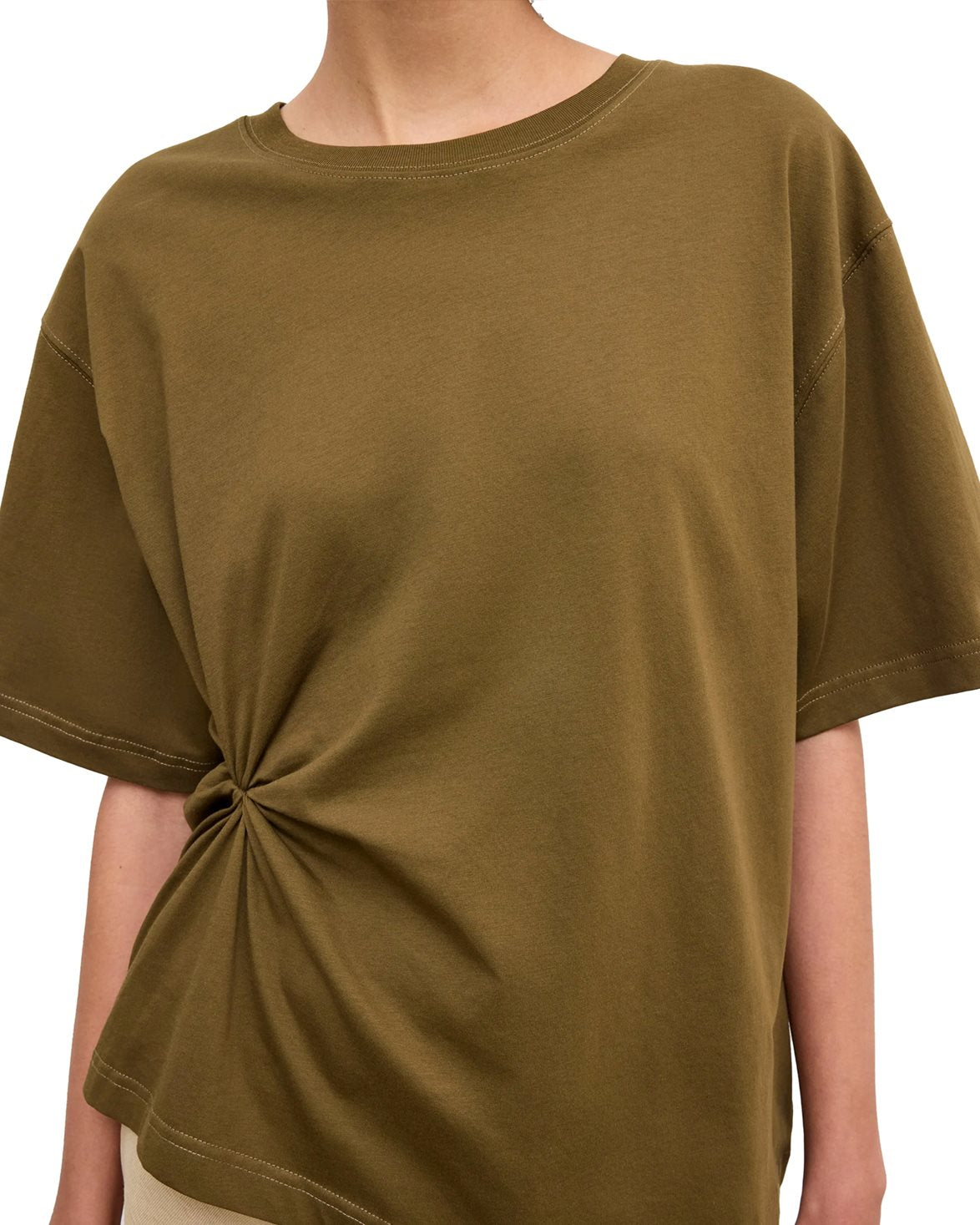 Knot T-Shirt Dark Olive Green