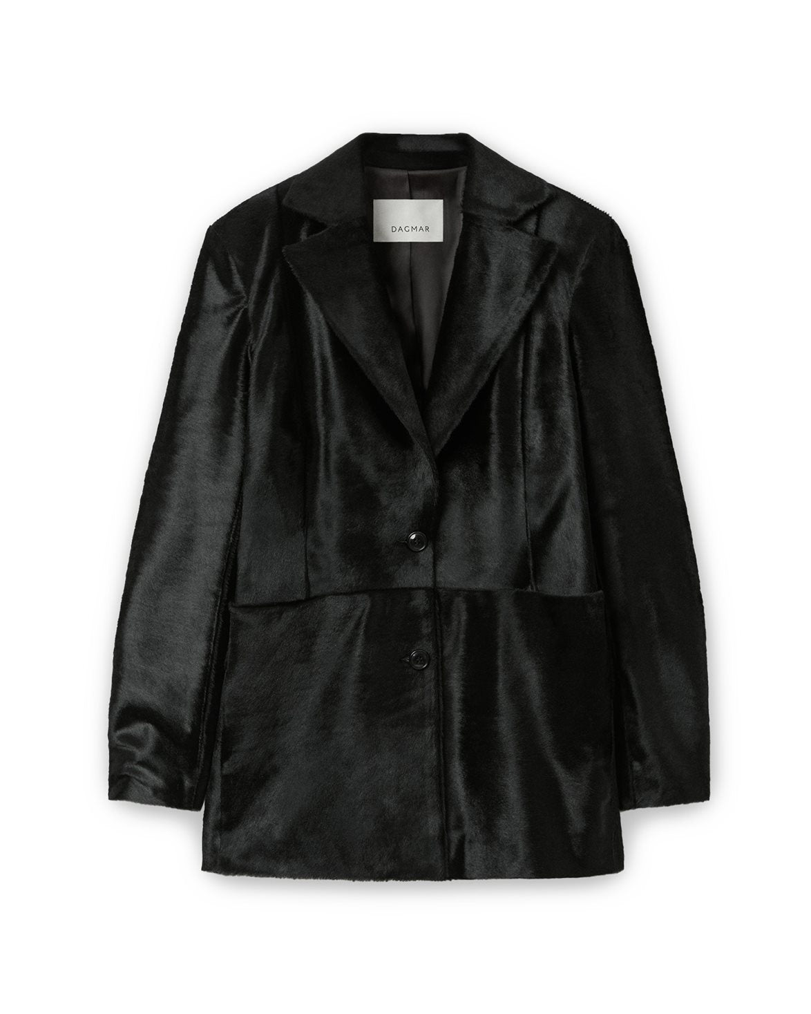 Pony Leather Blazer Black
