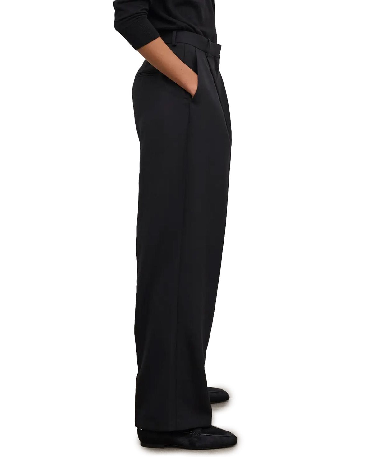 Relaxed Wool Trouser Black