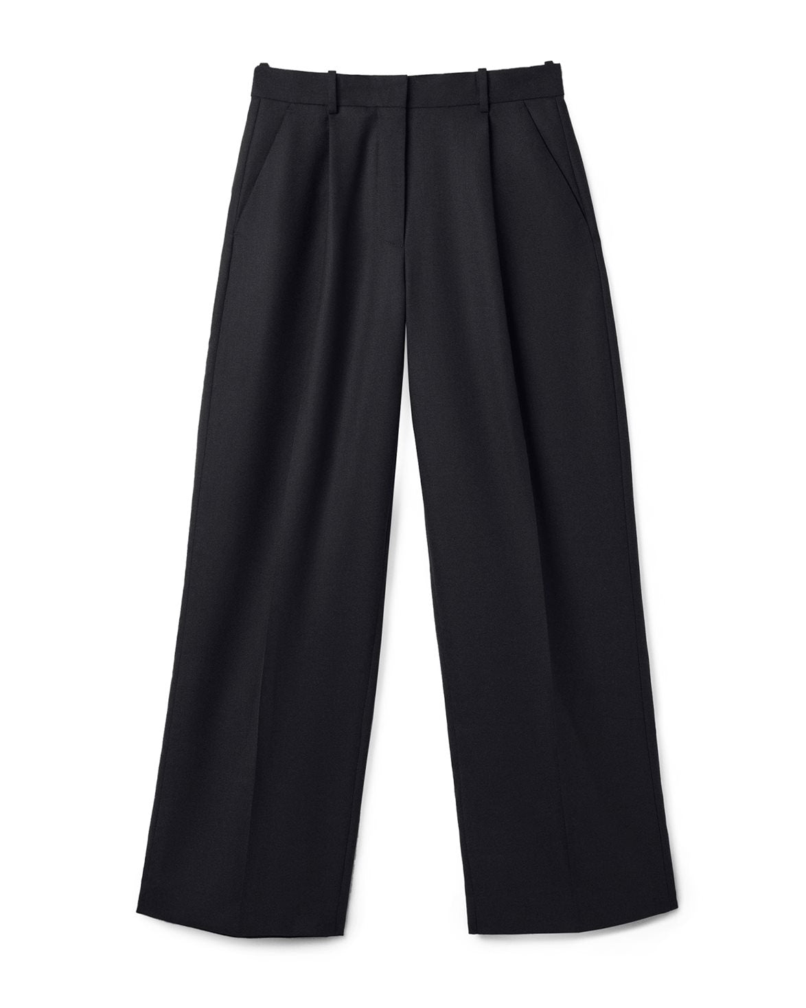 Relaxed Wool Trouser Black