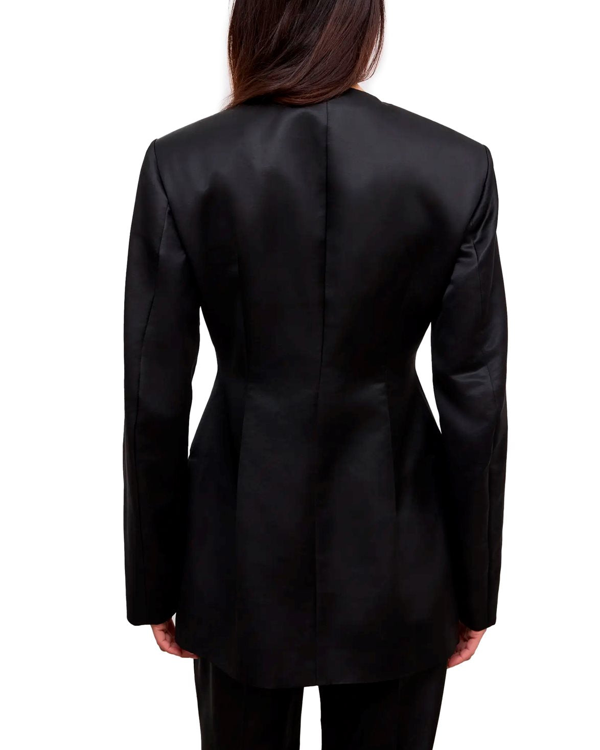 Shiny Slim Blazer Black