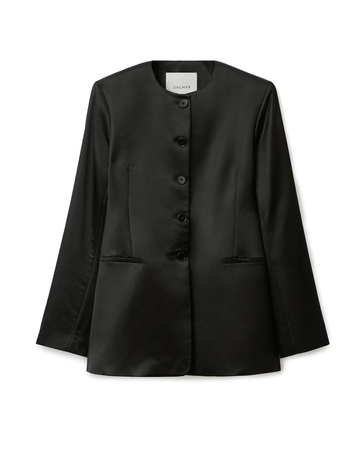 Shiny Slim Blazer Black