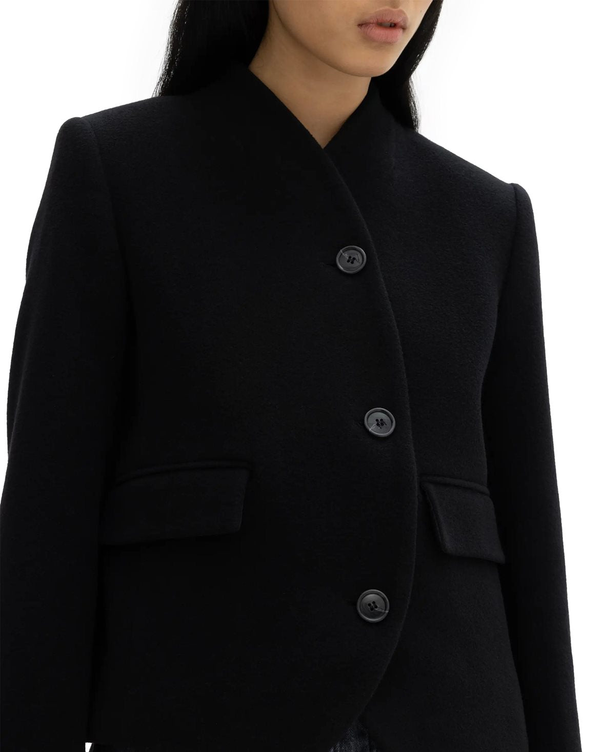 Short Curved Jacket Black