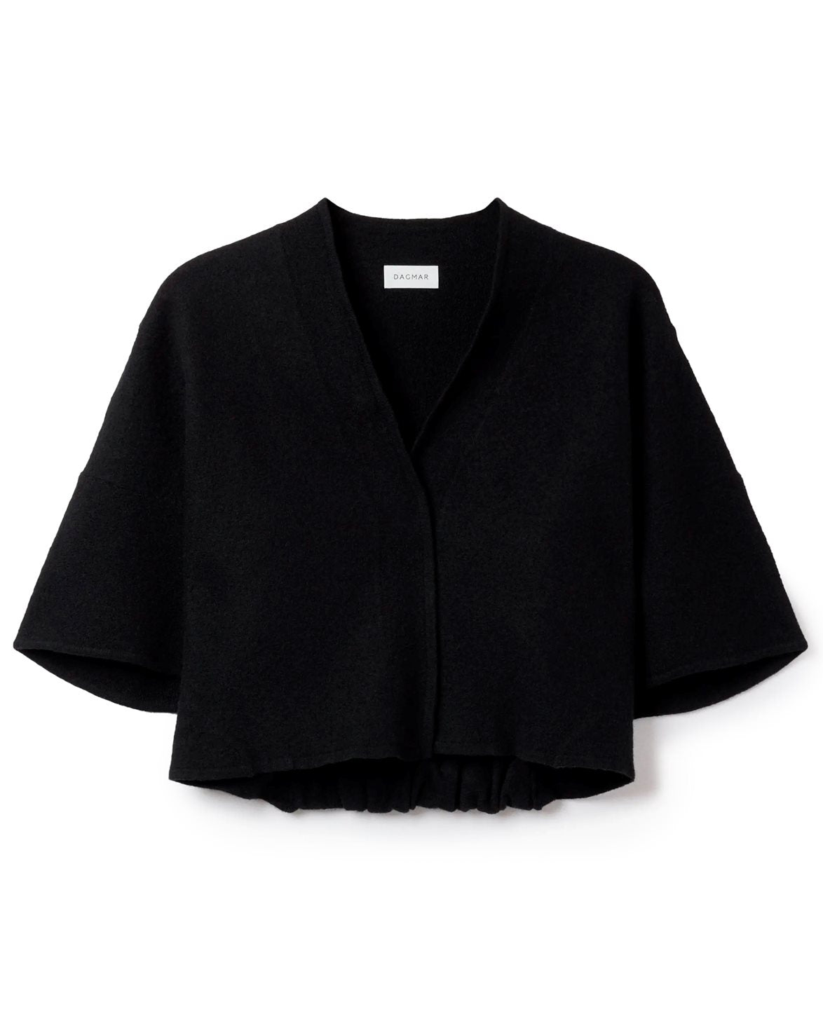 Short Wool Cardigan Black