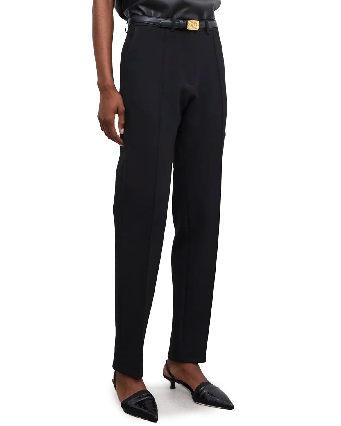Slim Fitted Trousers Black