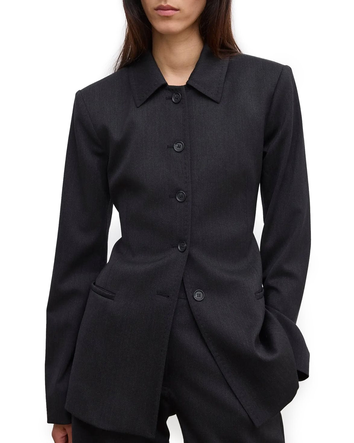 Slim Tailored Blazer Antracite Grey