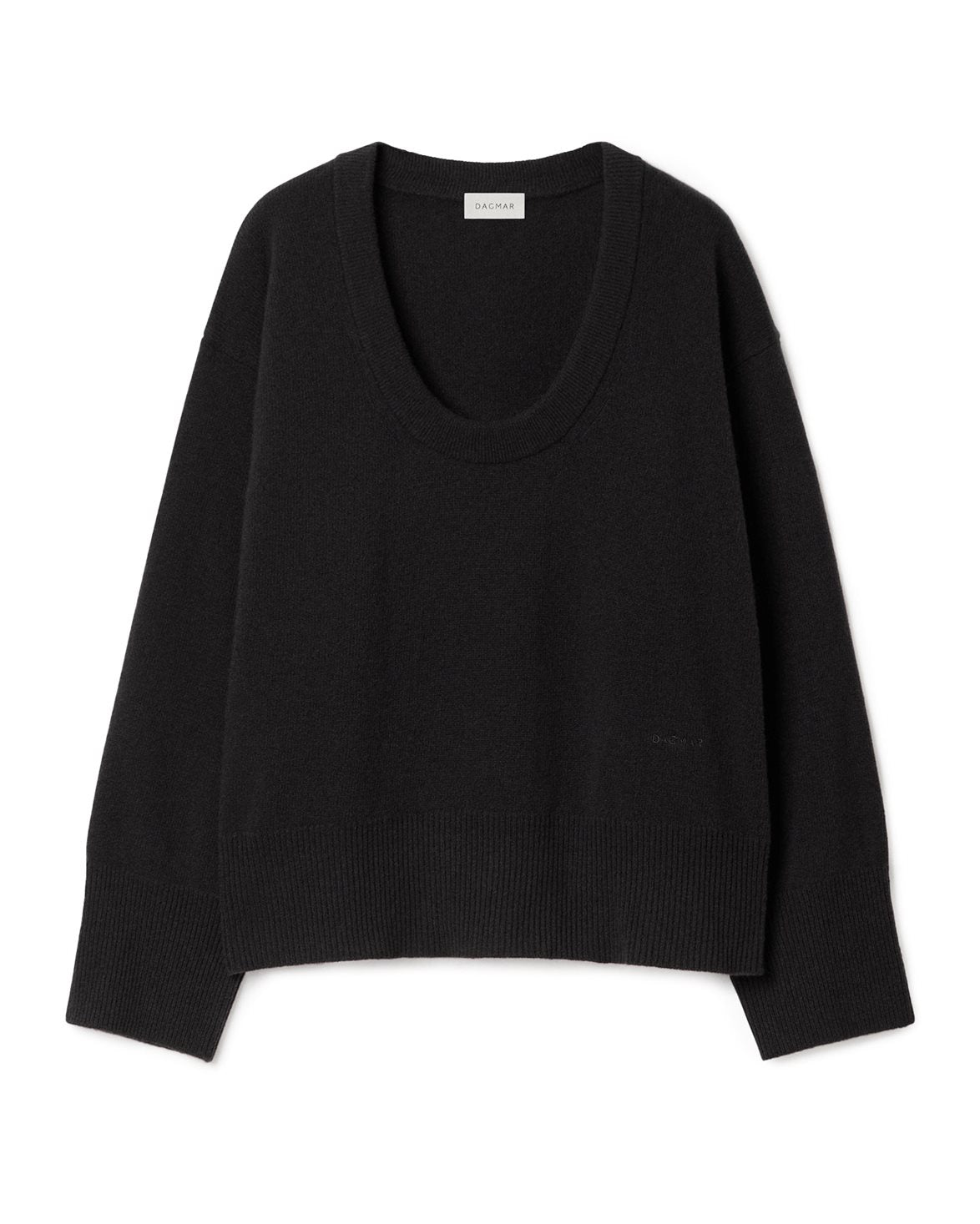 Soft Wool Scoop Knit Black