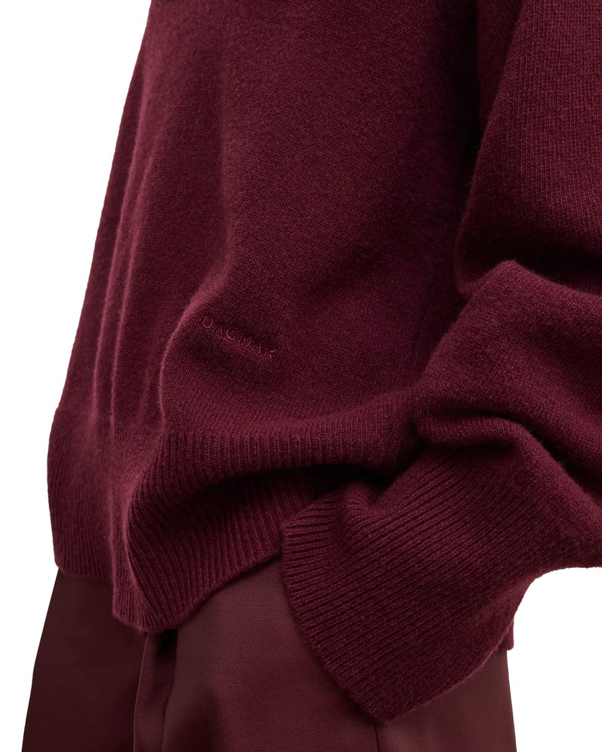 Soft Wool Scoop Knit Burgundy Red