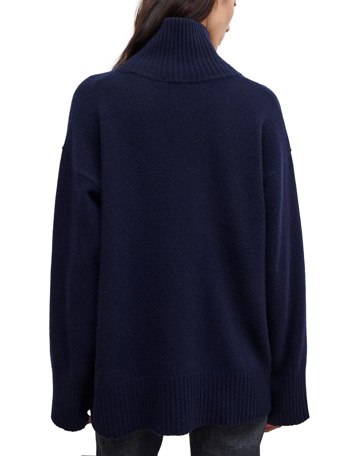 Soft Wool Turtleneck Navy Blue