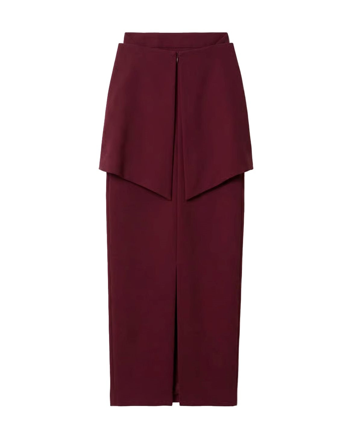 Square Slim Dress Burgundy Red