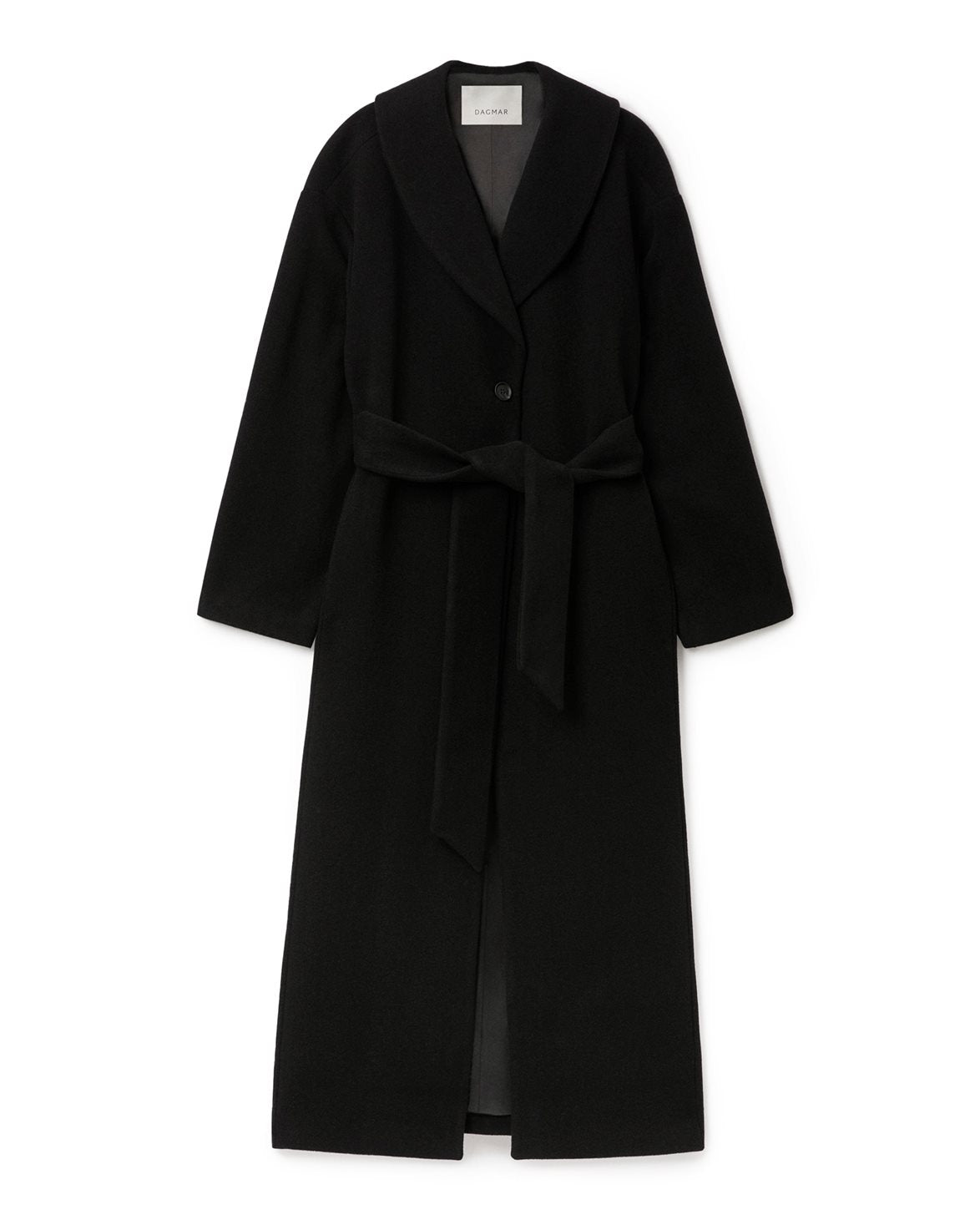 Wool Robe Coat Black