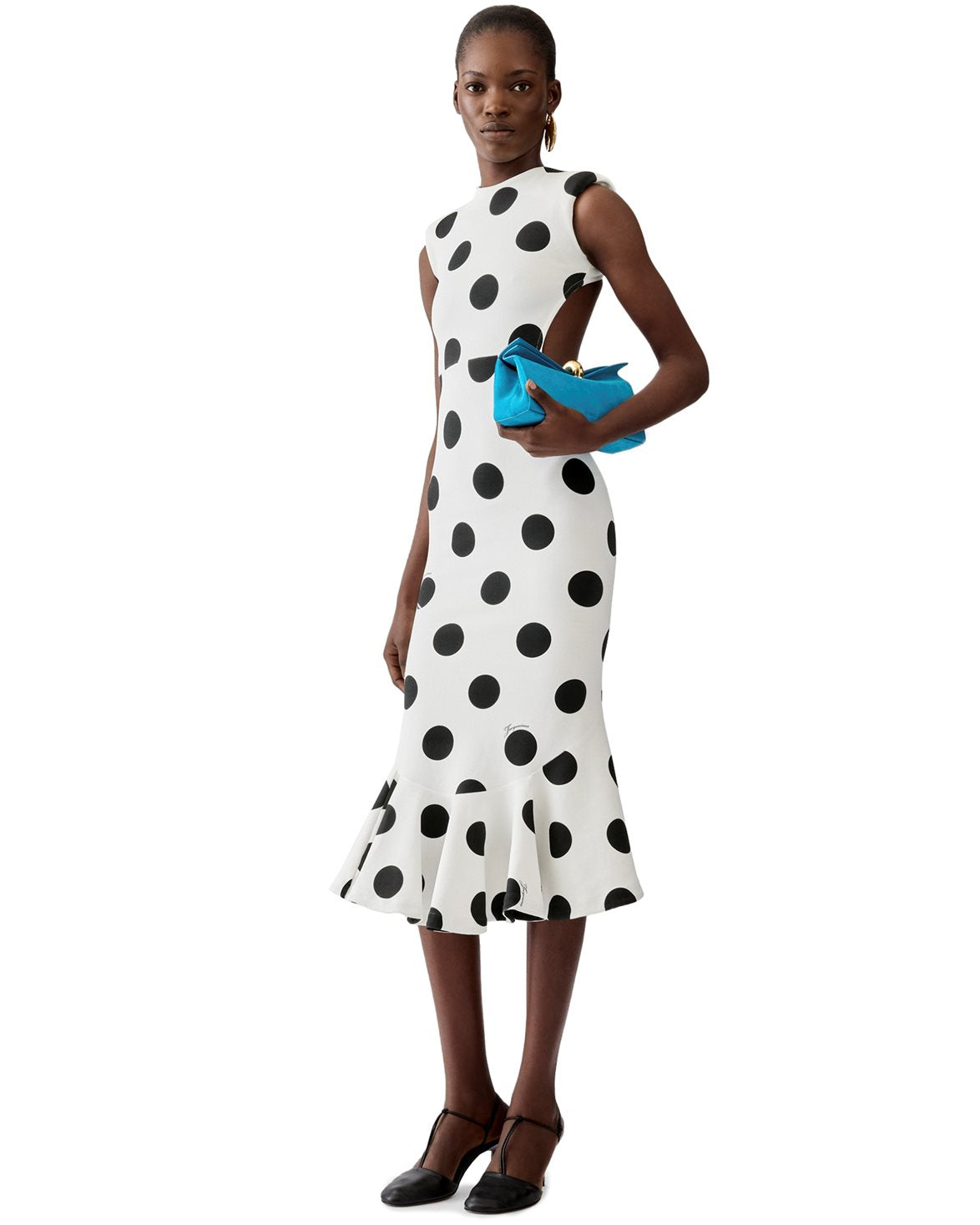 La Robe Palmier Pois Dress Print Dots Logo White/Black