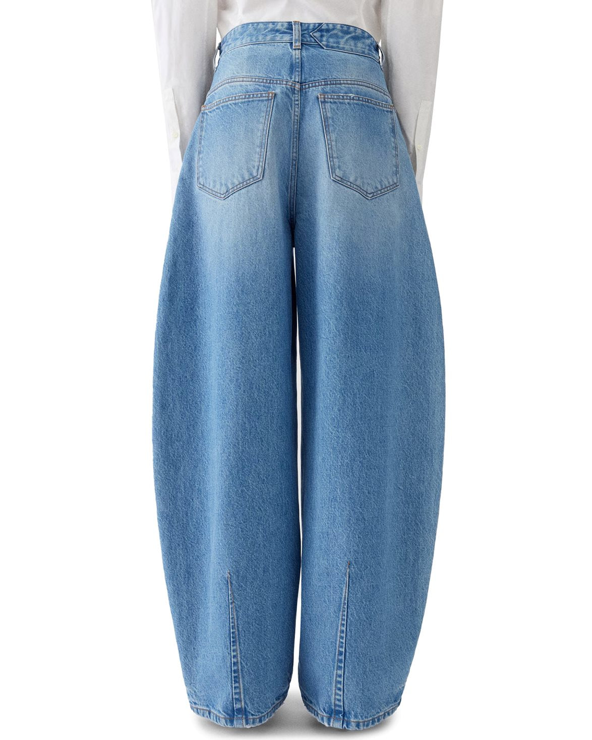 Le De-Nîmes Ovalo Denim Trousers Blue/Tabac