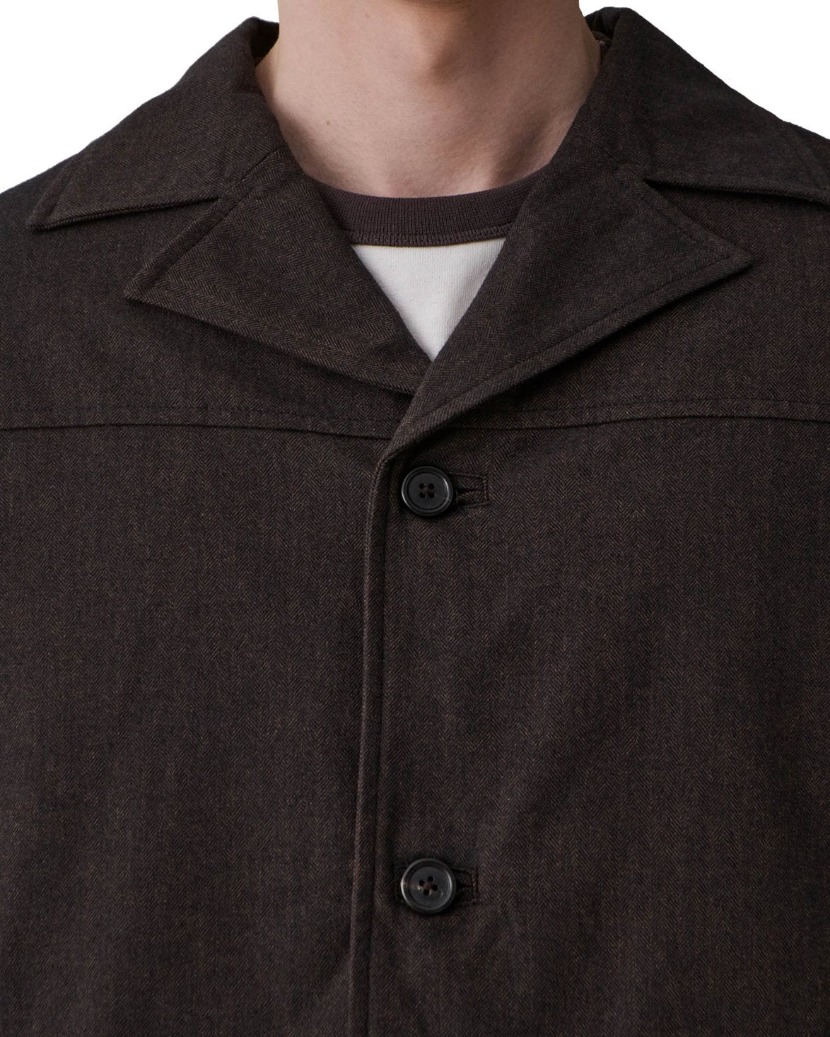 Chet Jacket Brown Herringbone