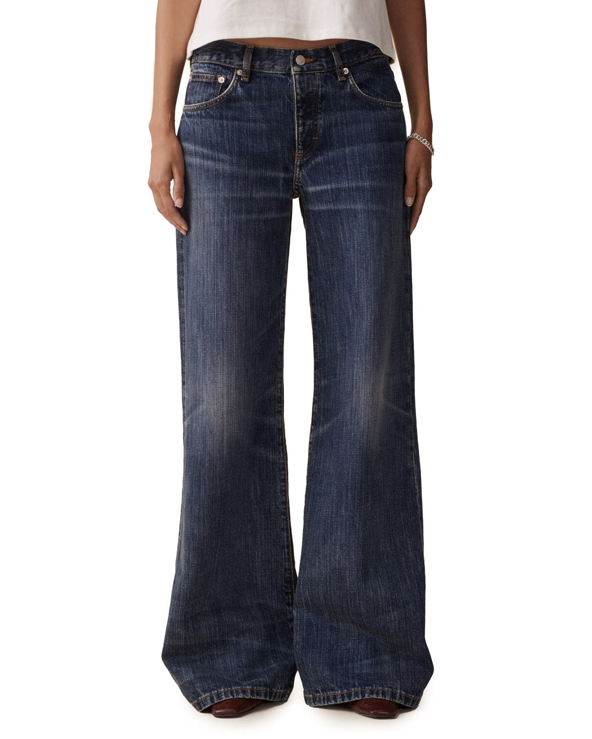 Kyoto Jeans Dark Blue Righe