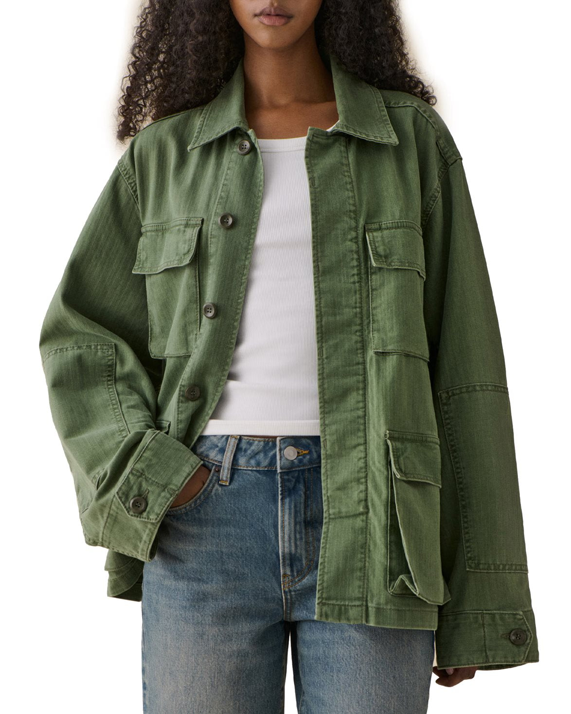 Lucy Jacket Chevron Green