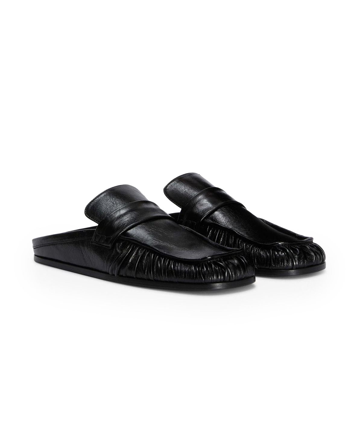 Nikki Leather Sabots Black