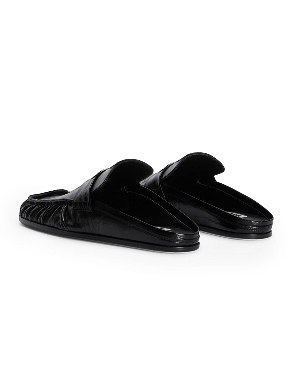 Nikki Leather Sabots Black