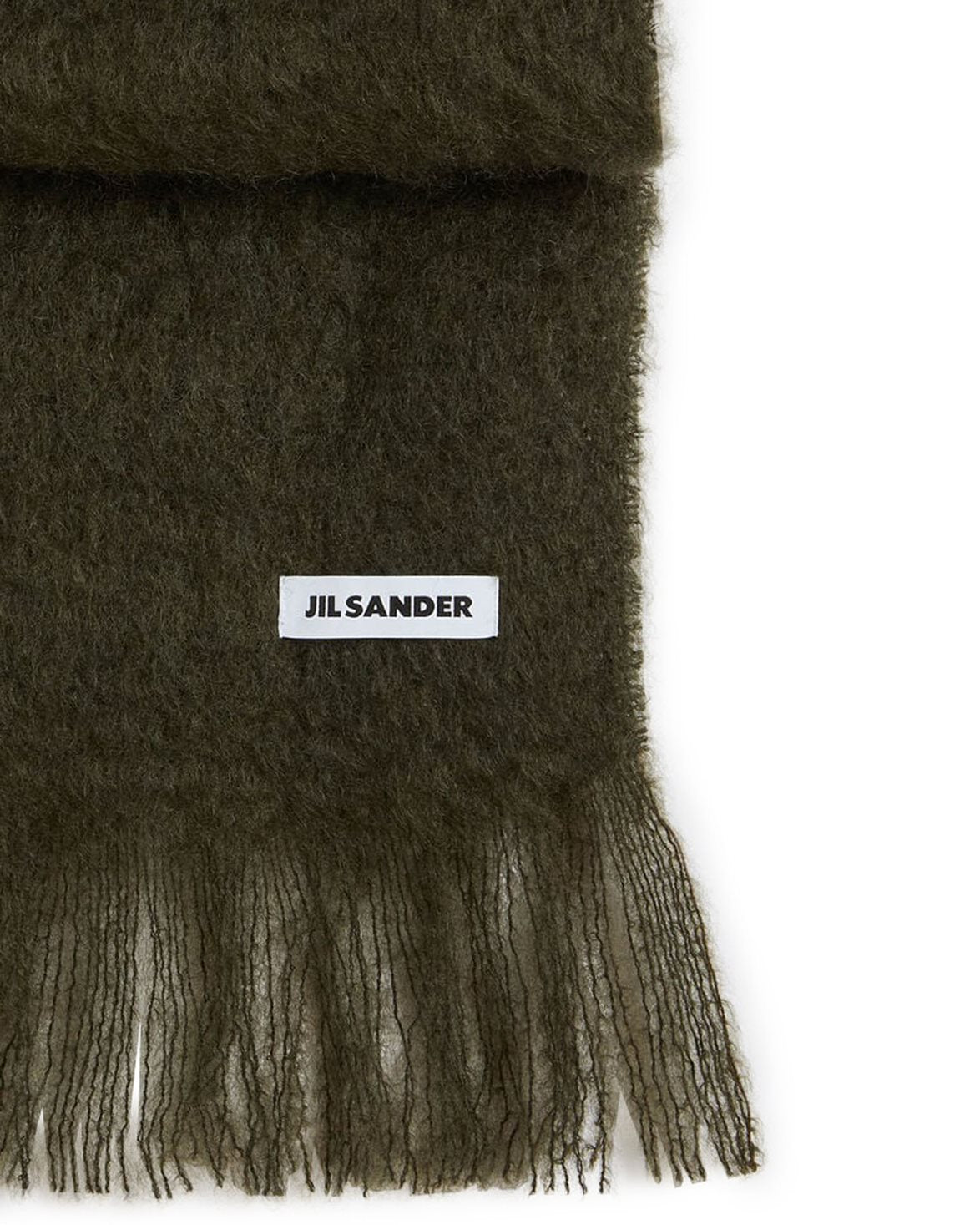 Slim Mohair Blend Scarf Thyme Green