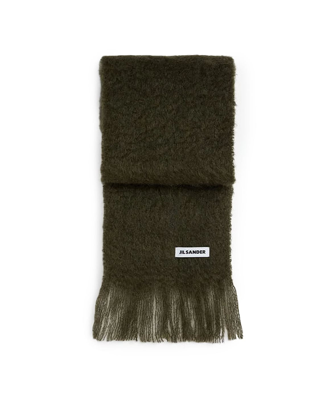 Slim Mohair Blend Scarf Thyme Green