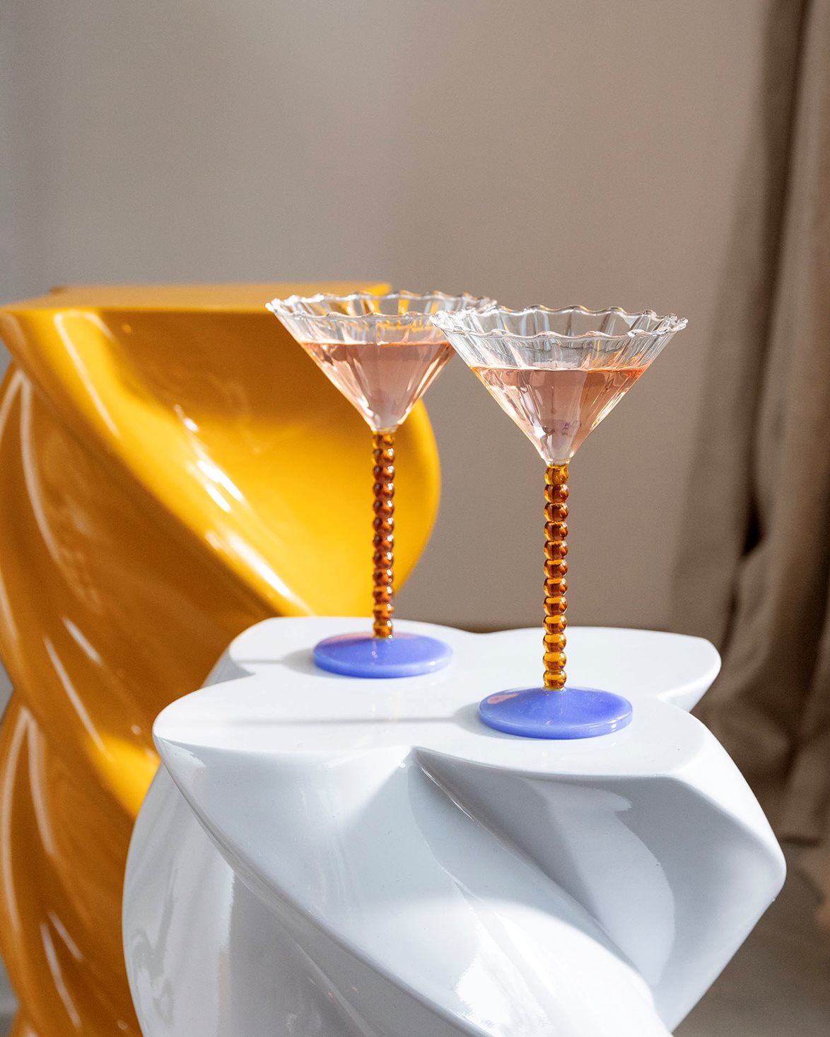 Coupe Perle Set Of 2 Amber