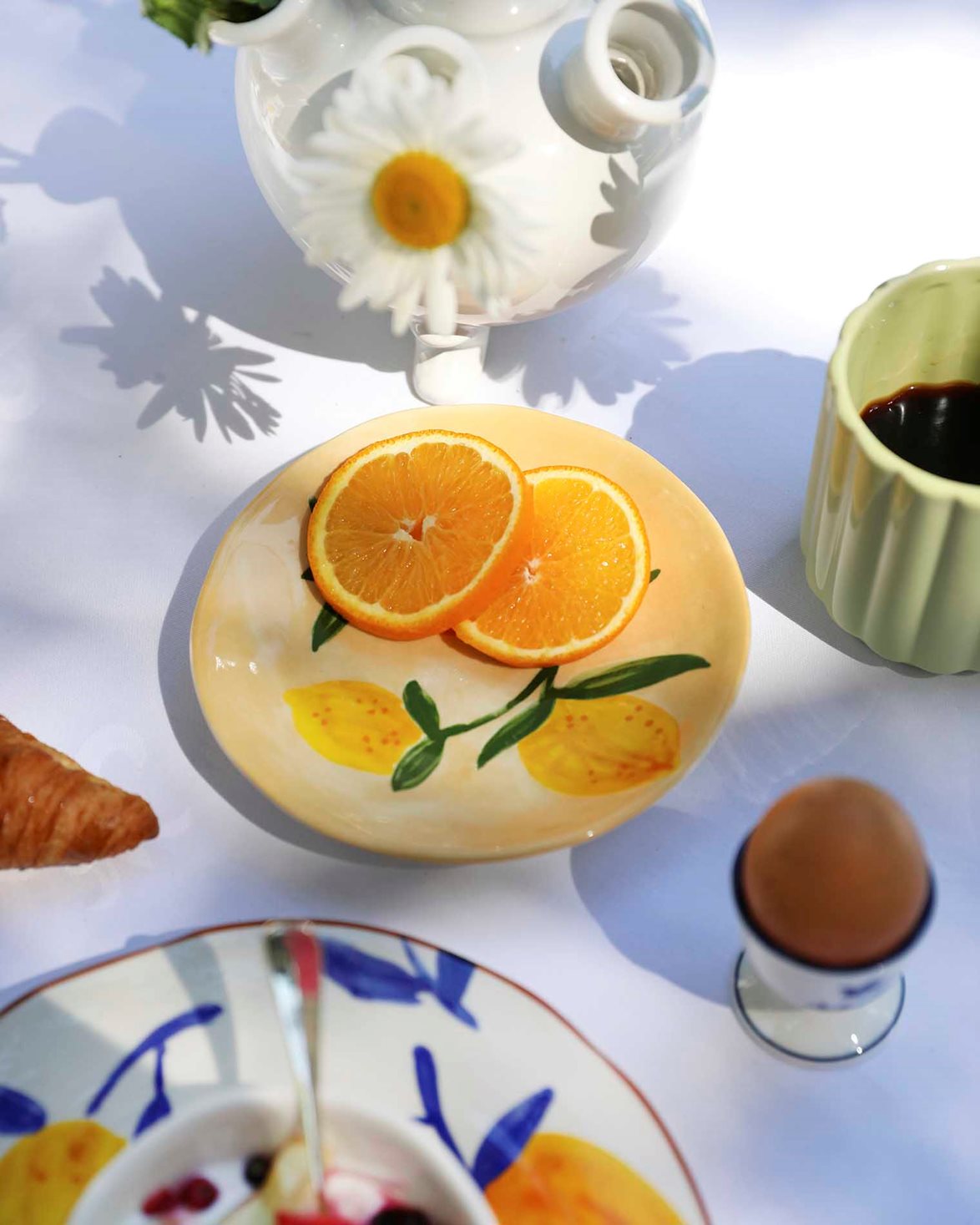 Lemon Plate Set Of 4 Multicolor