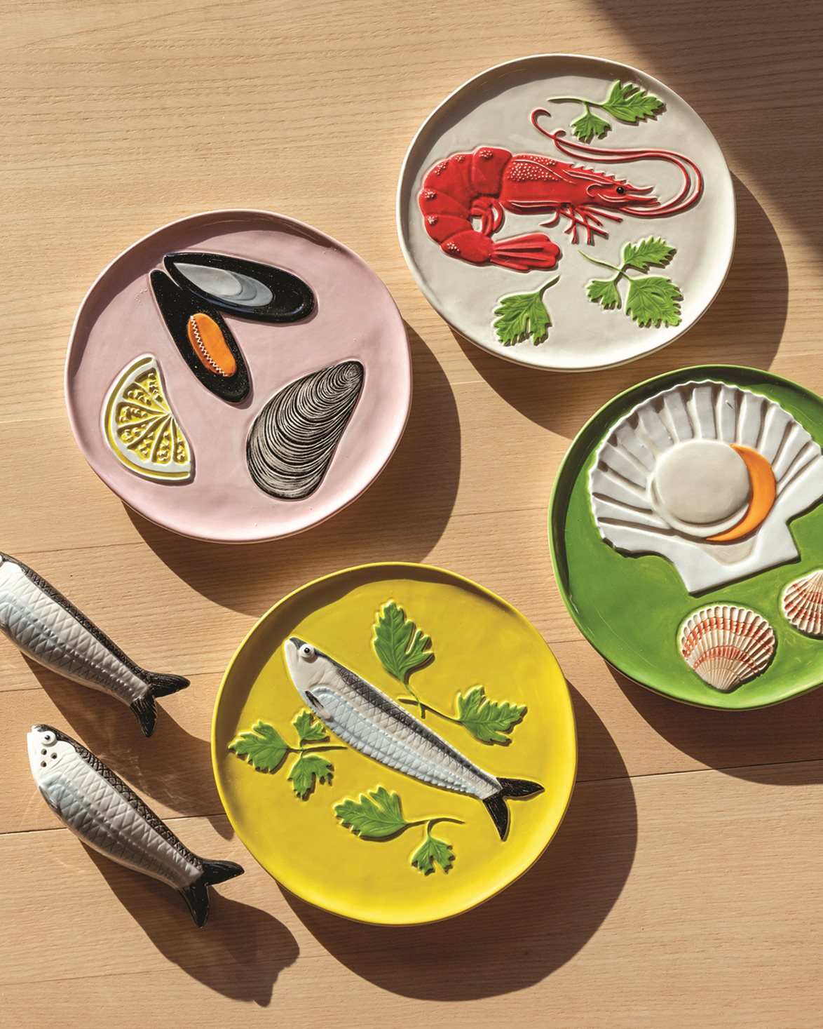 Plate De La Mer Set Of 4 Multicolor