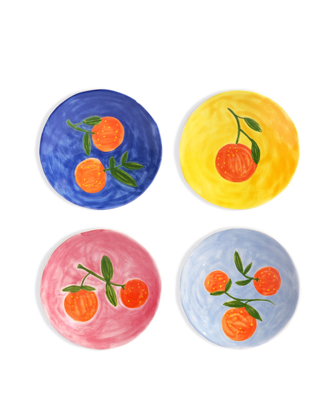Plate Orange Full Color Set Of 4