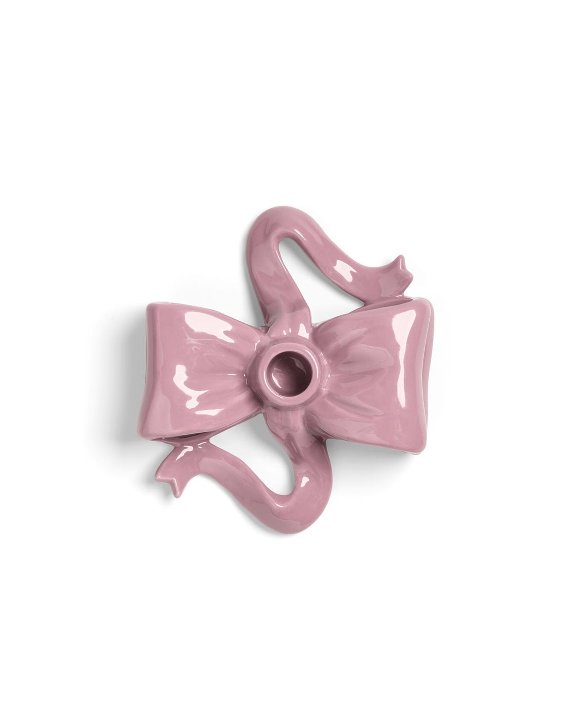 Ribbon Candle Holder Pink