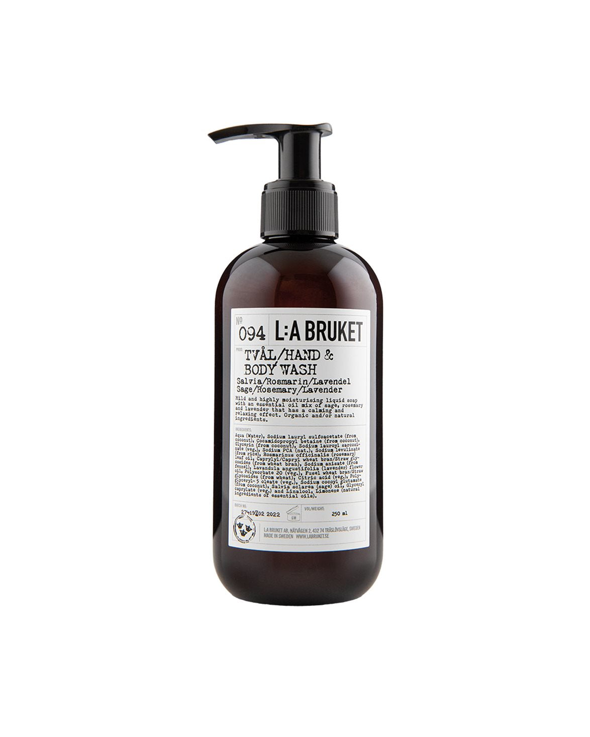 094 Hand & Body Wash Sage/Rosemary/Lavender