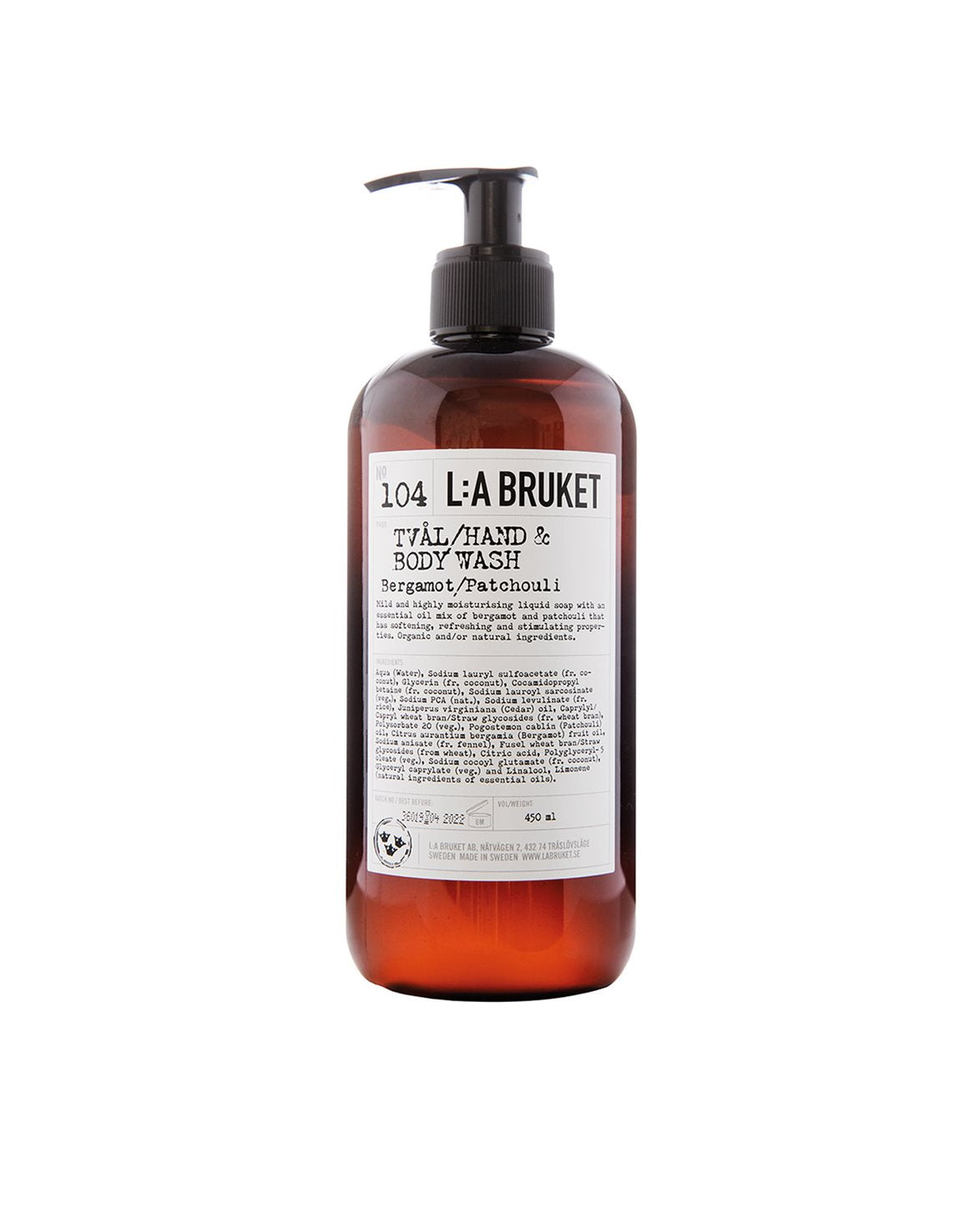 104 Hand & Body Wash Bergamot/Patchouli