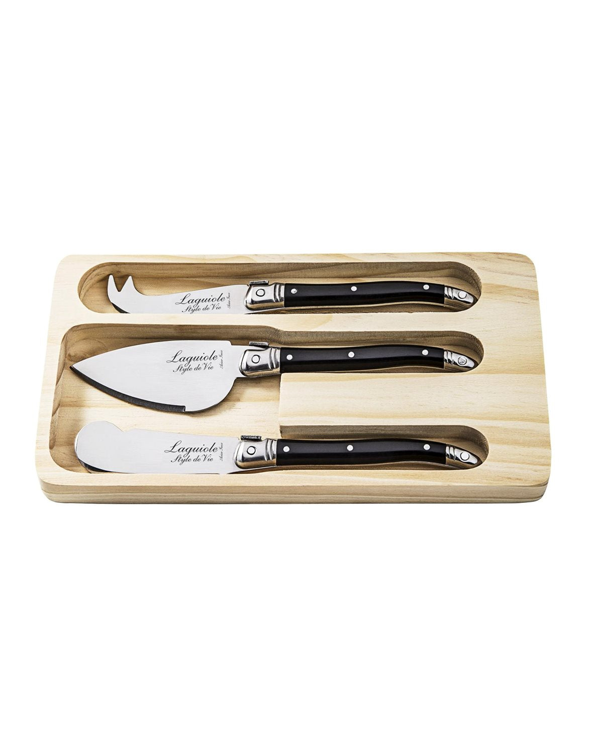 Cheese Knifes Set of 3 Black