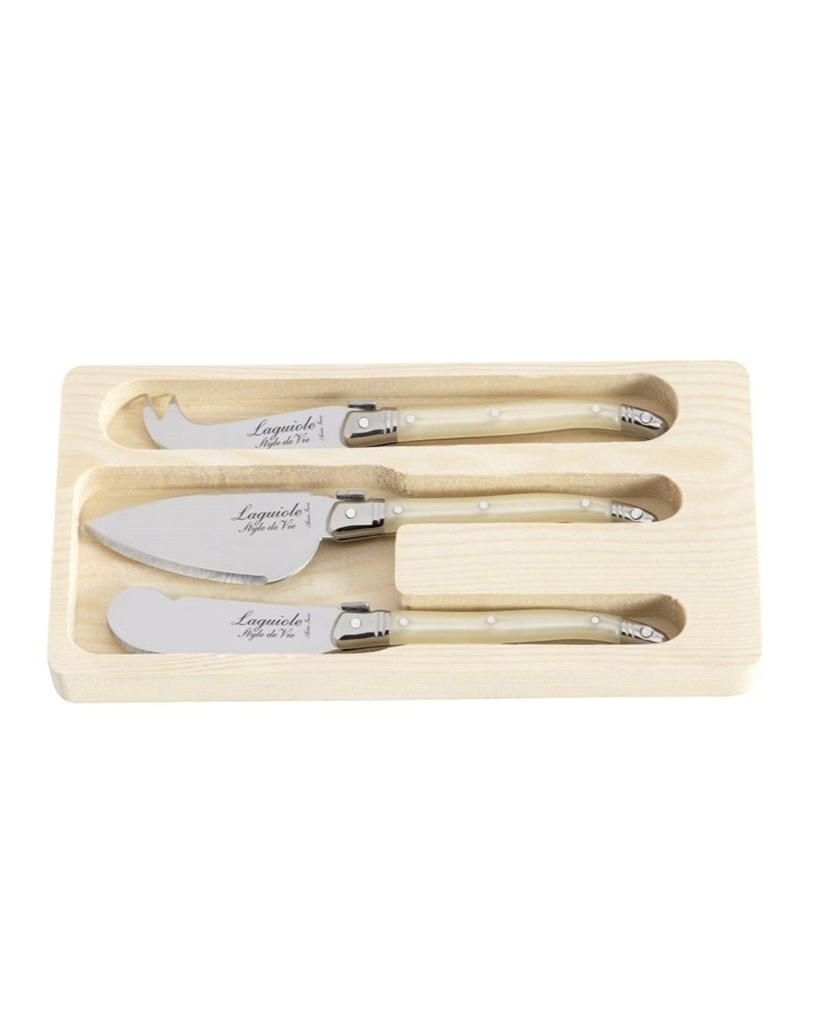 Cheese Knifes Set of 3 Pearl