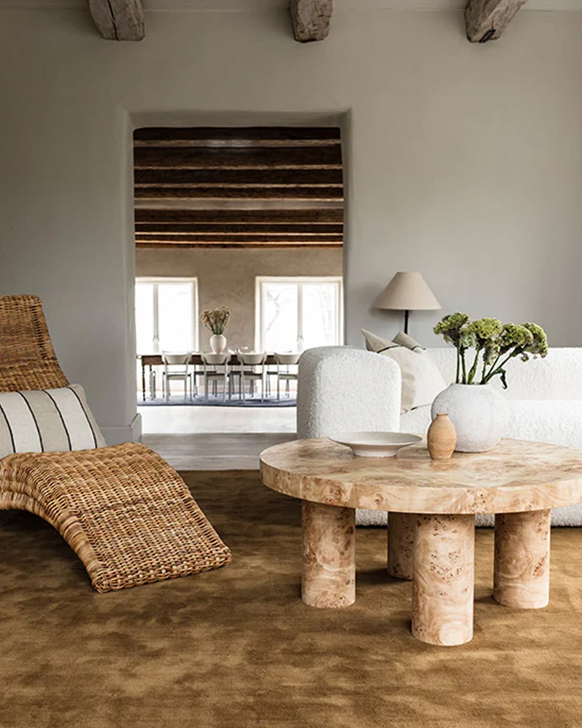 Classic Solid Wool Rug Ochre