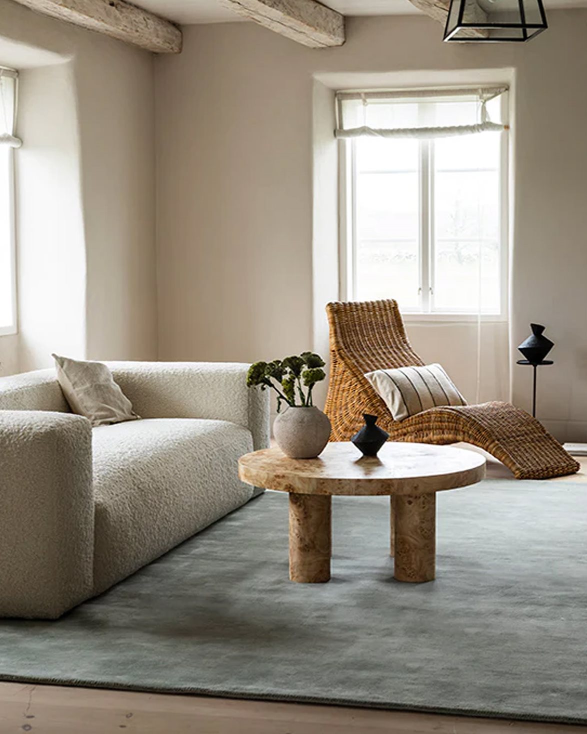 Classic Solid Wool Rug Sage