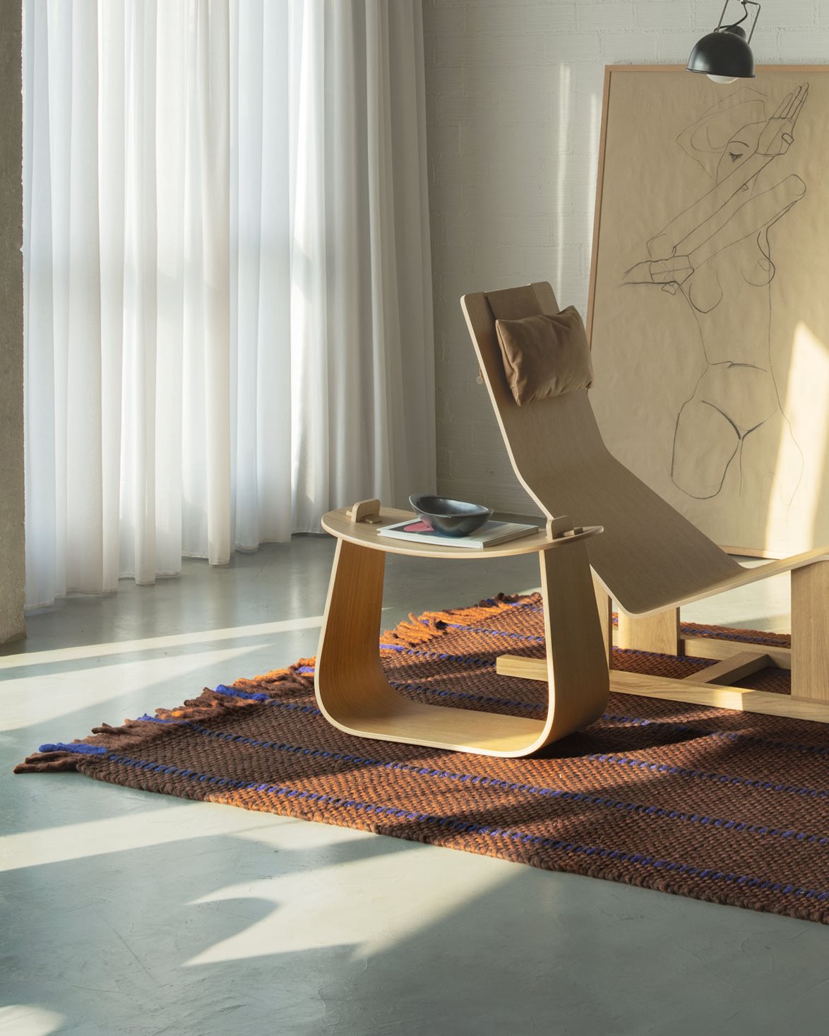 Massproductions Cord Rug 	Blue Brown