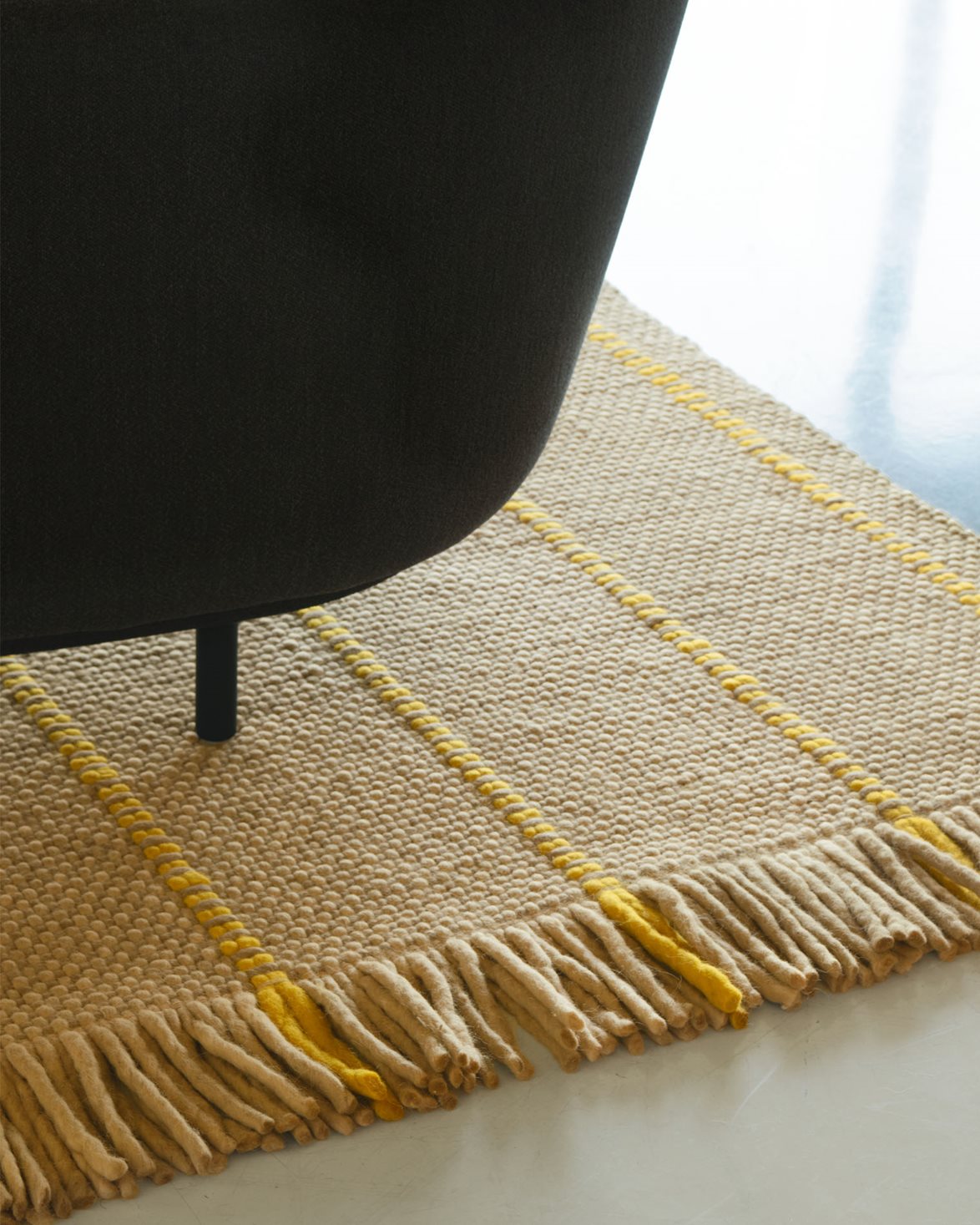 Massproductions Cord Rug Yellow Oatmeal