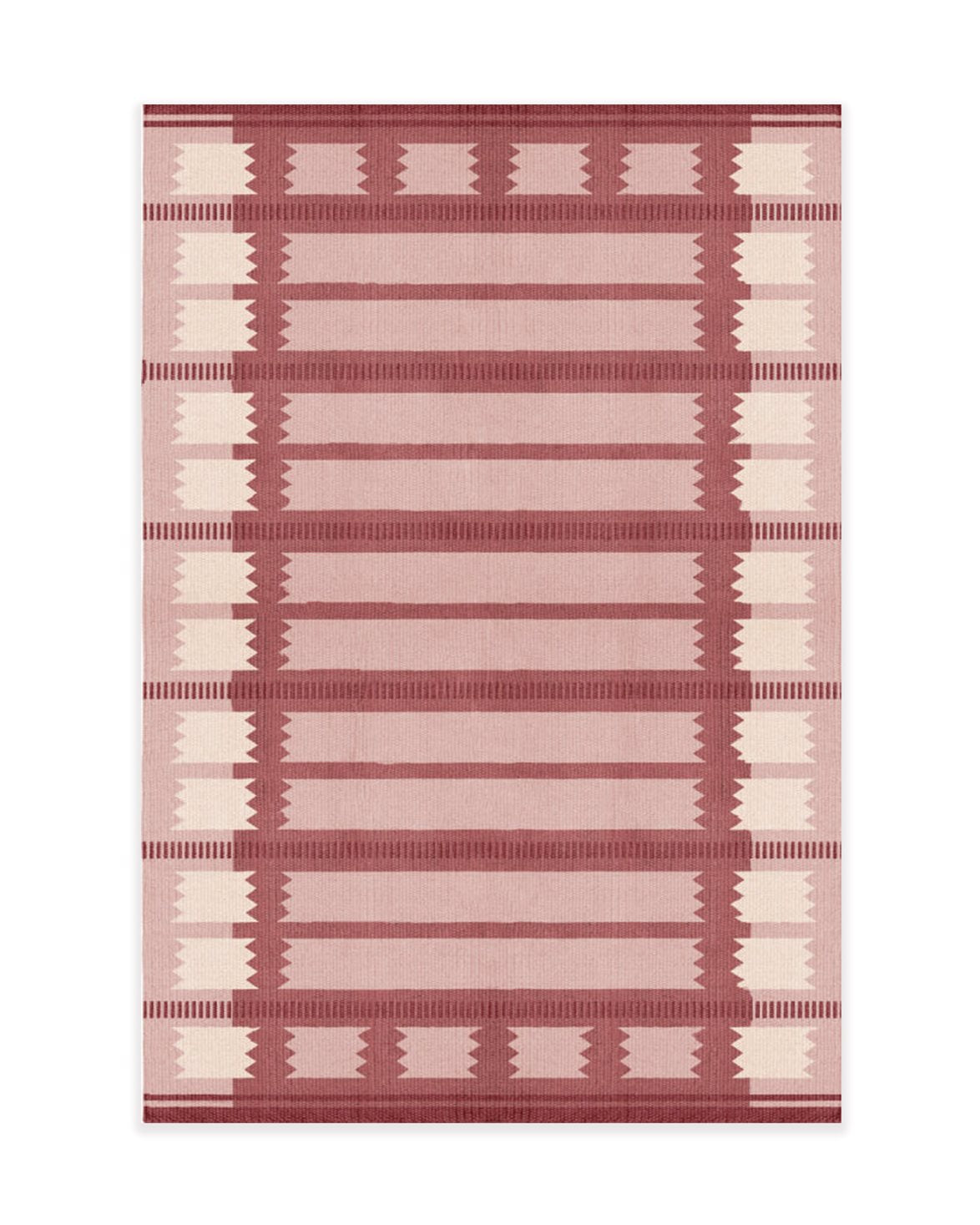 Röllakan Wool Rug Iris Raspberry