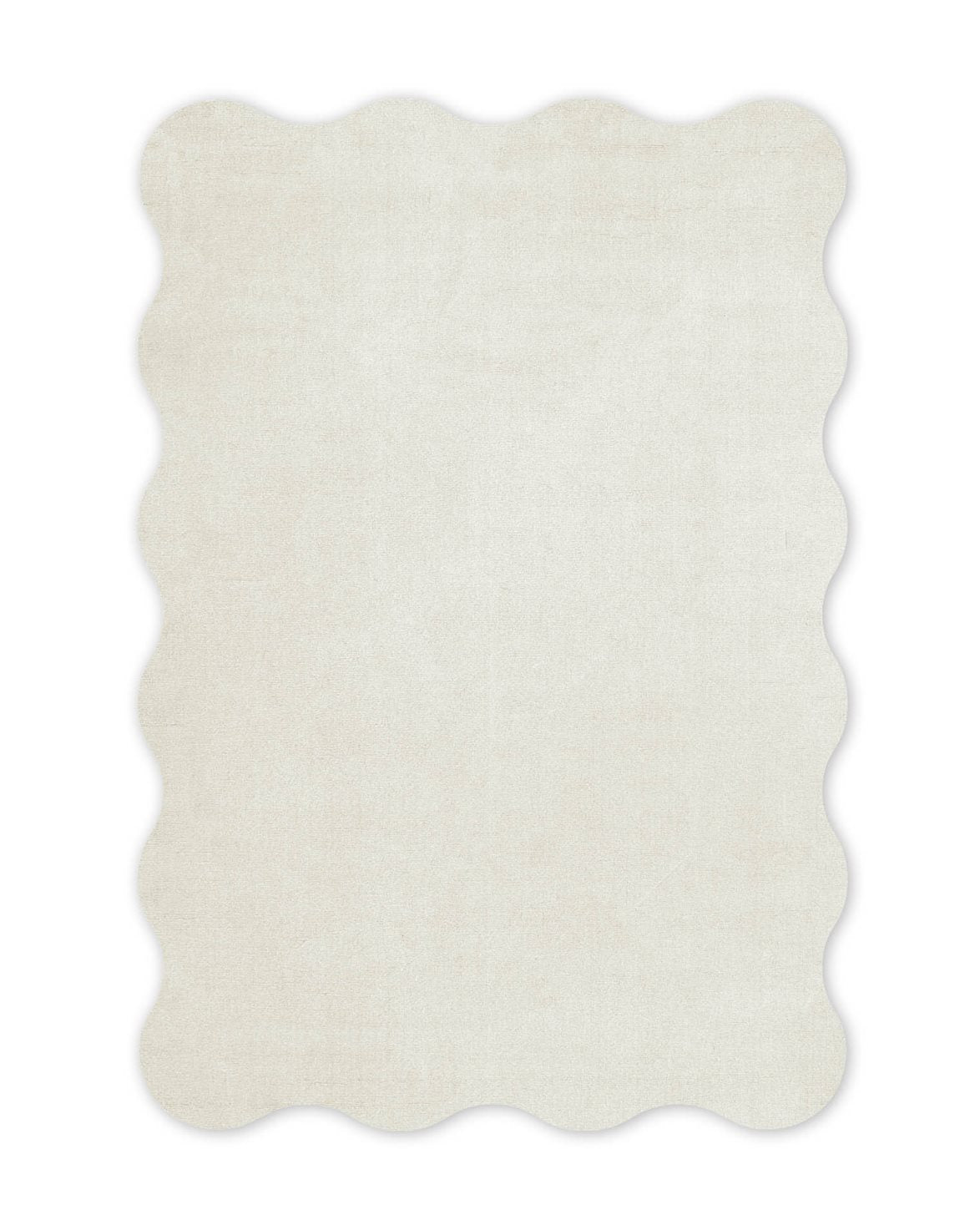 Scallop Wool Rug Bone