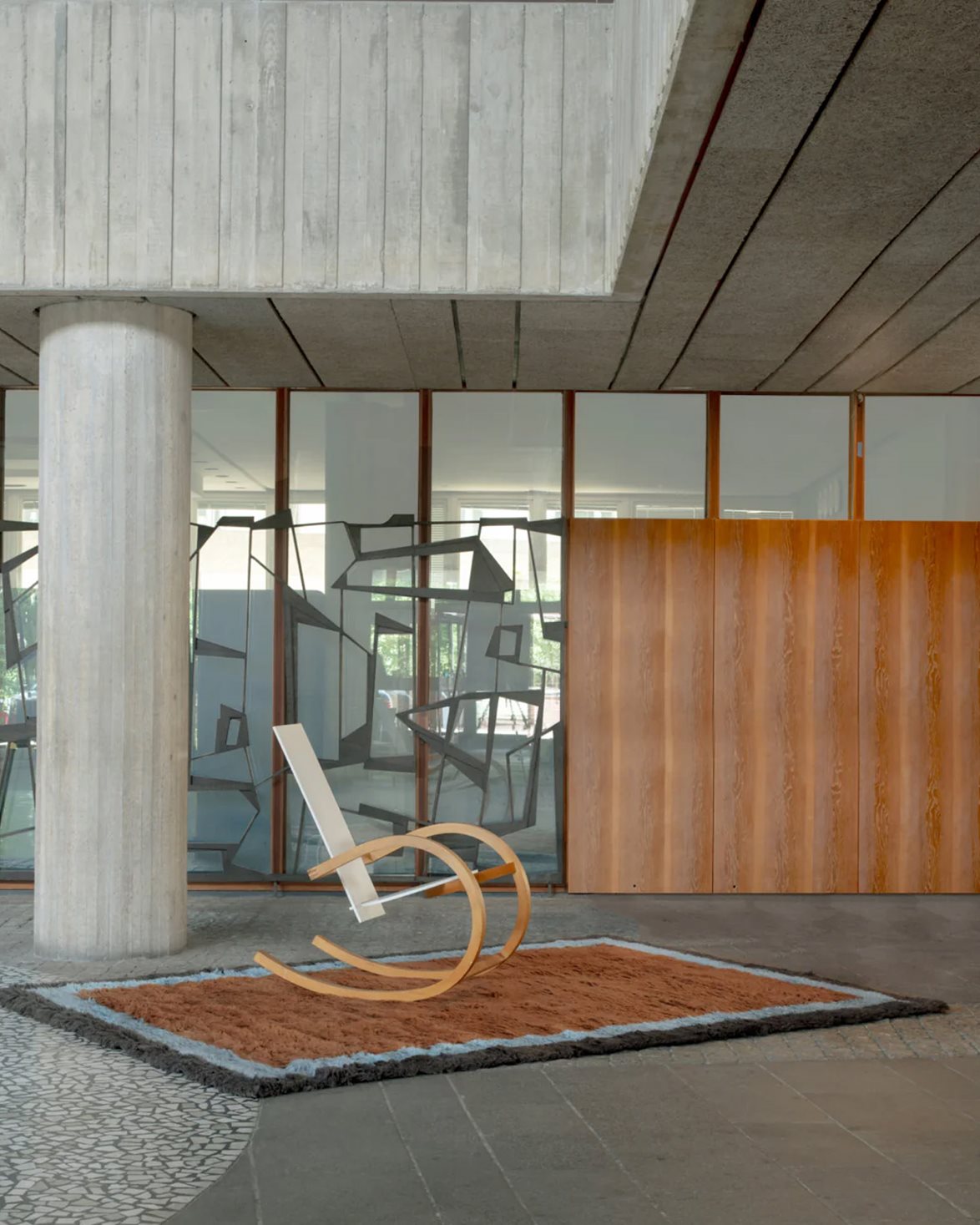 Shaggy Edge Wool Rug Amber