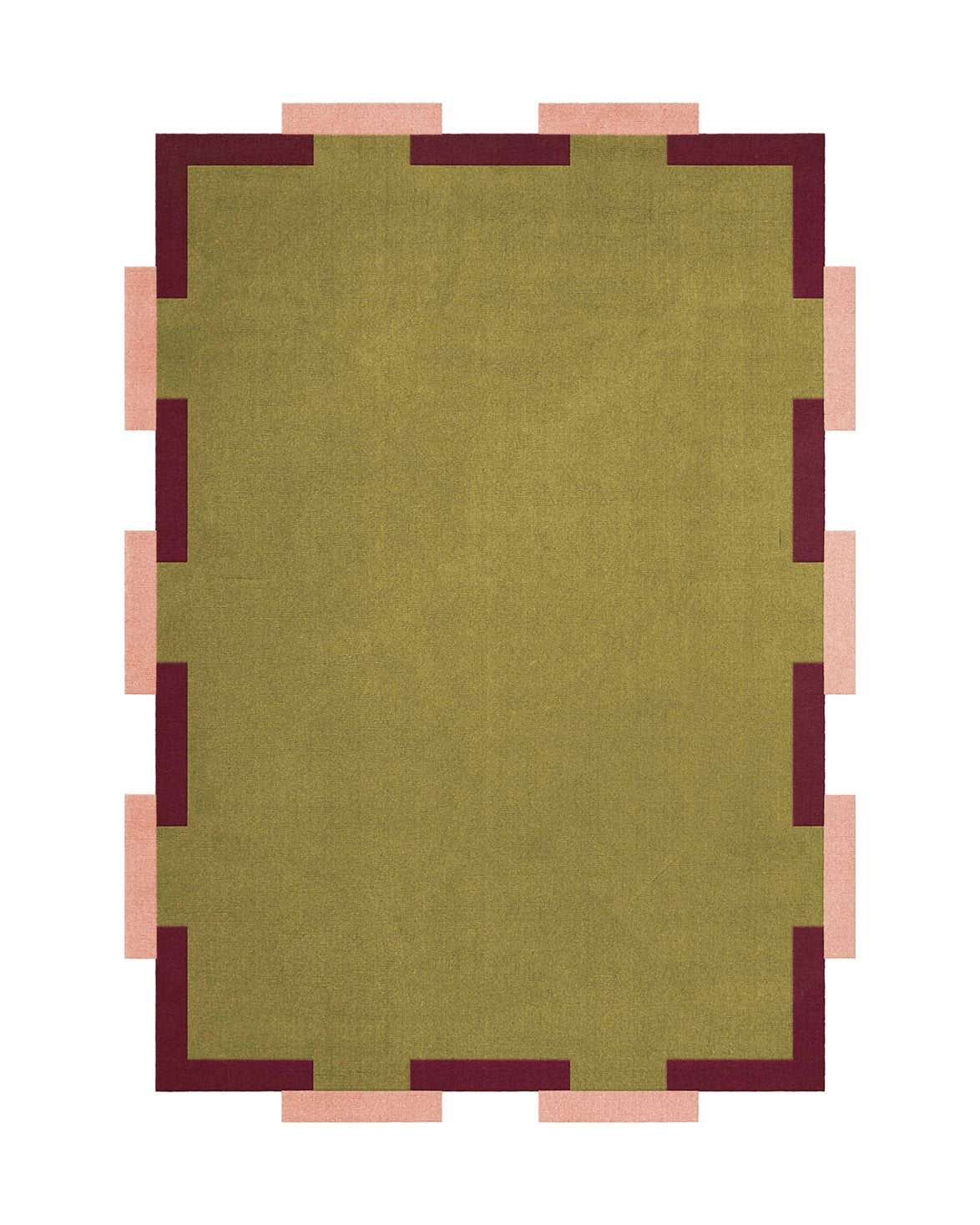 Teklan Fregio Rug Olive Blush