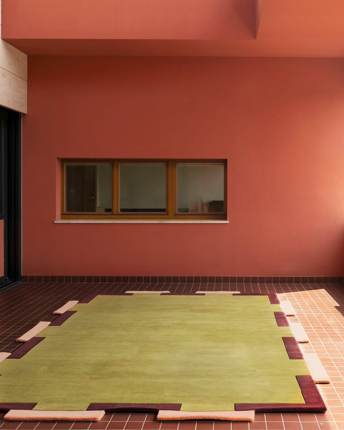 Teklan Fregio Rug Olive Blush