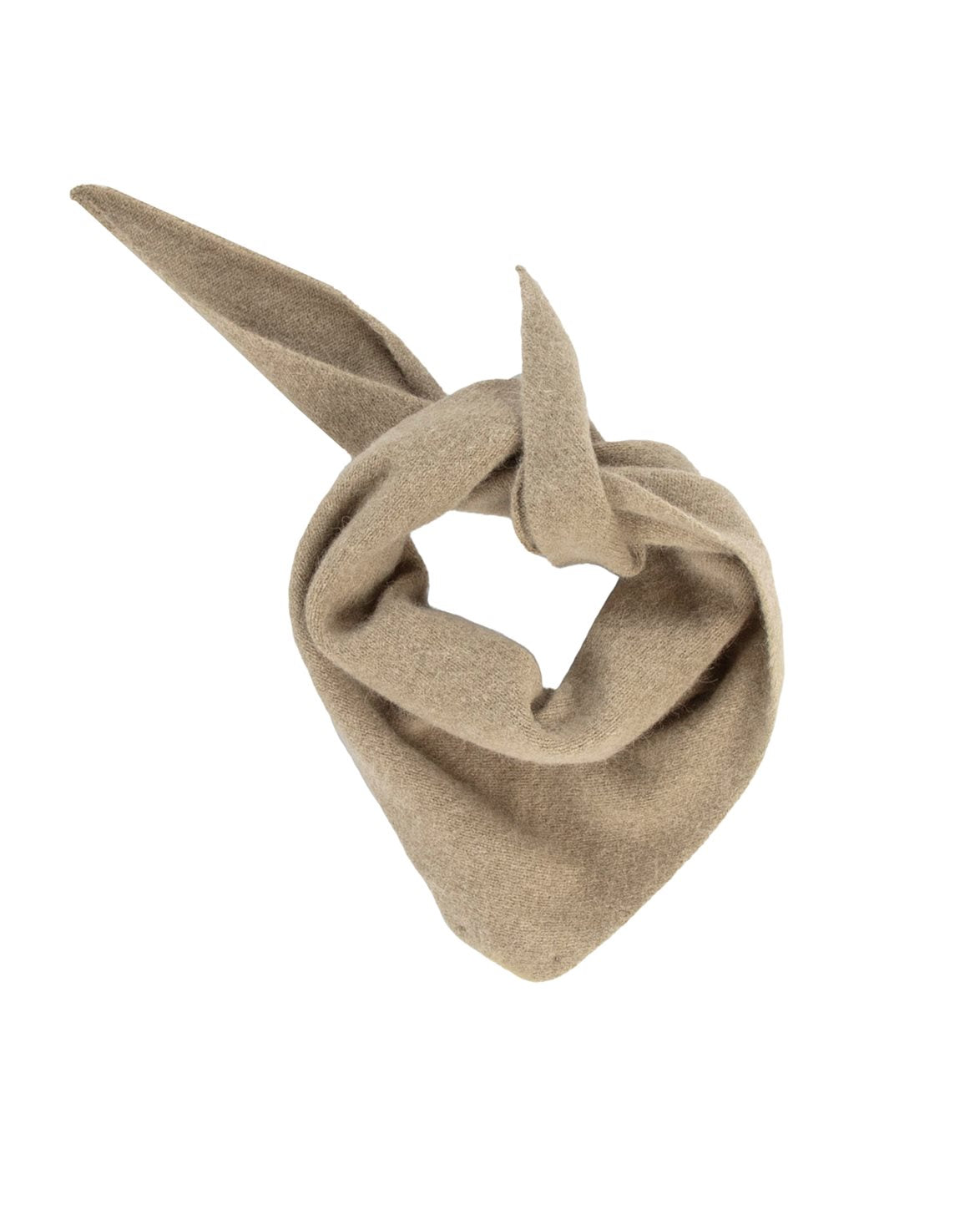 Lambswool/Caregora Bandana Scarf Clay