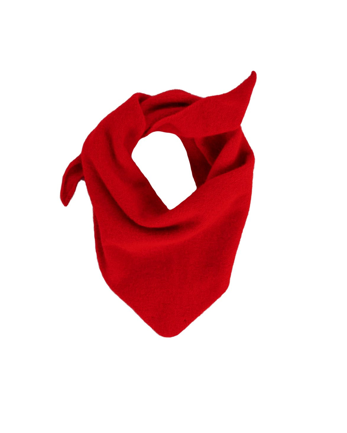 Lambswool/Caregora Bandana Scarf Crimson