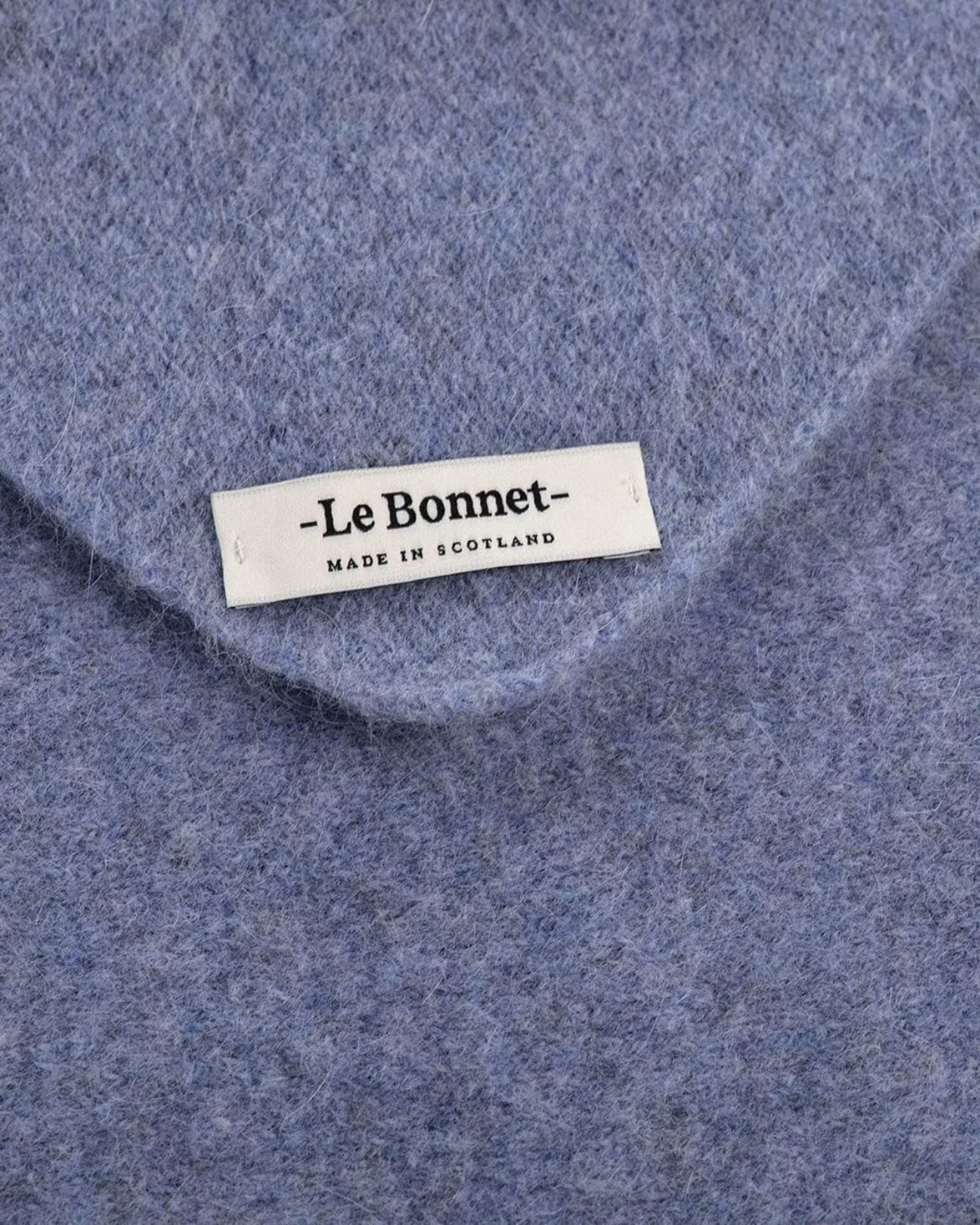 Lambswool/Caregora Bandana Scarf Washed Denim