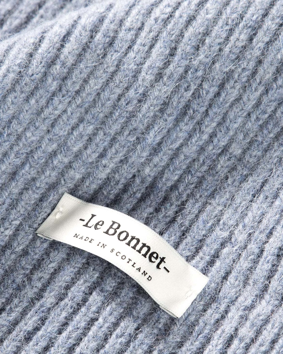 Lambswool/Caregora Beanie Washed Denim