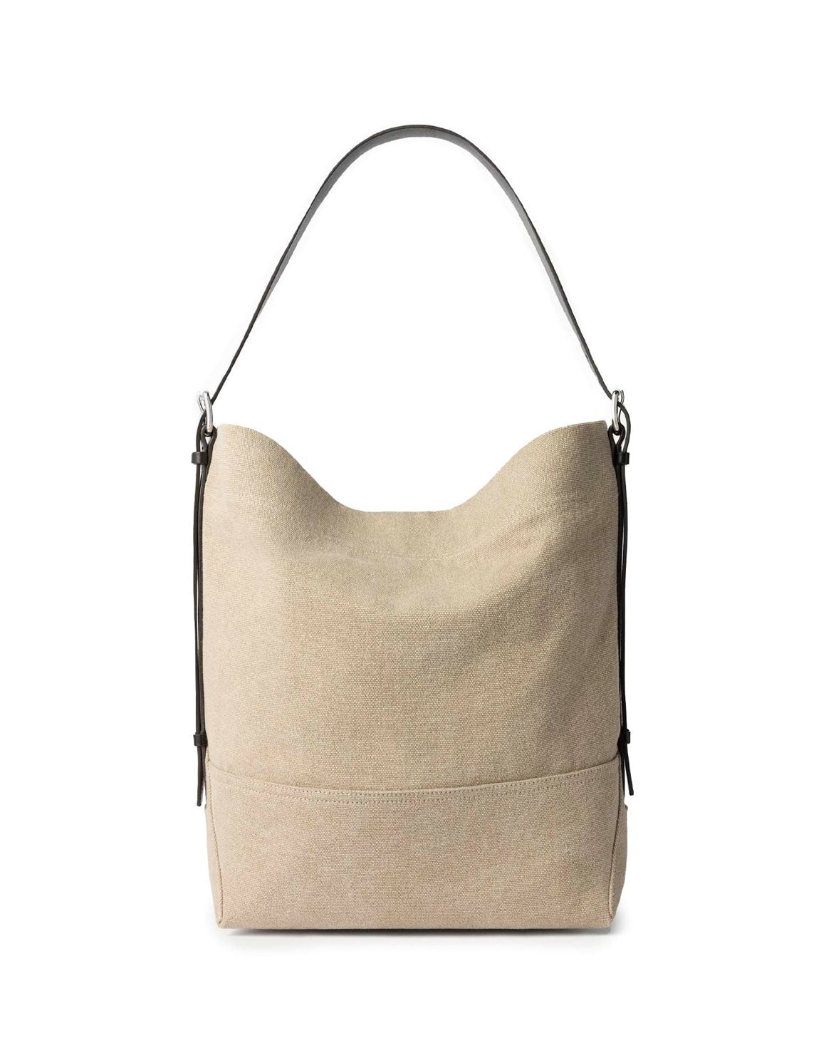 Belted Tote Bag Dark Linen