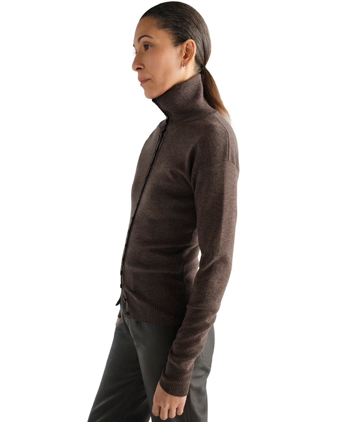 Buttoned Top Ecorce Melange
