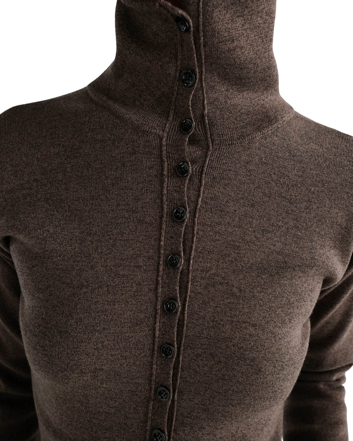 Buttoned Top Ecorce Melange