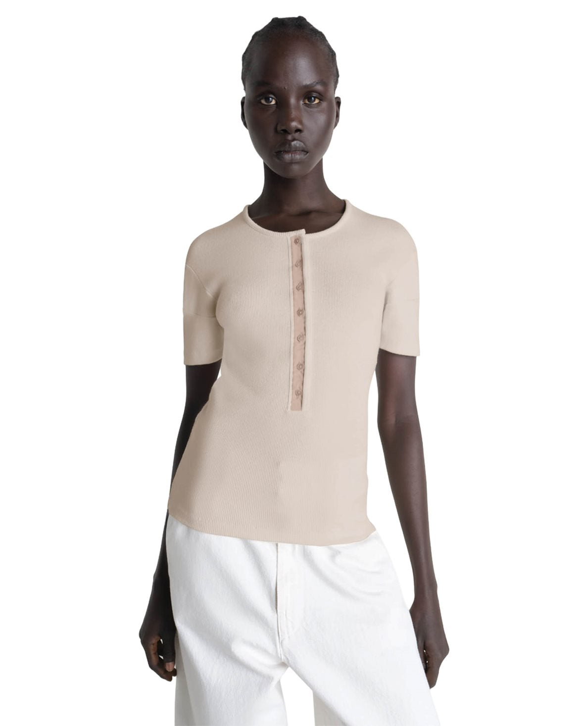 Fitted Henley Sage